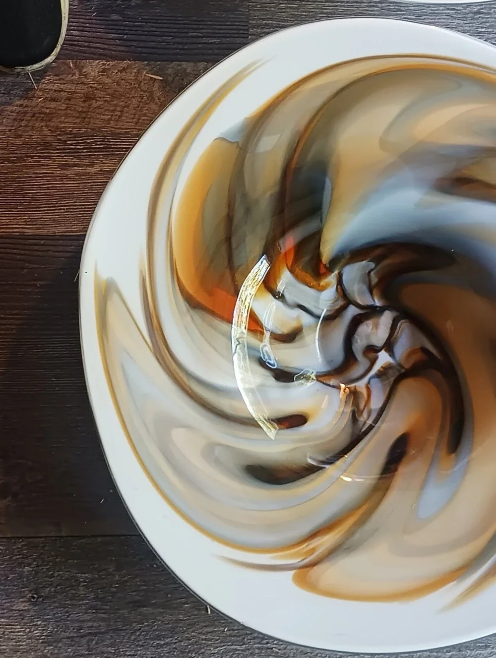 Stunning Monster Big Brown Mystery Swirl Centerpiece Bowls 19.75 Anocha